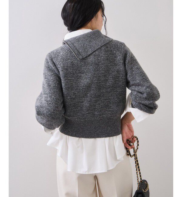 VIS「フロントジップニットプルオーバー/イージーケア」|ニット・セーター|