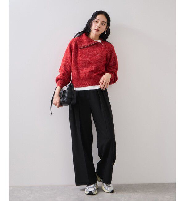 VIS「Hot Beautyツータックワイドパンツ/イージーケア」|チノ|