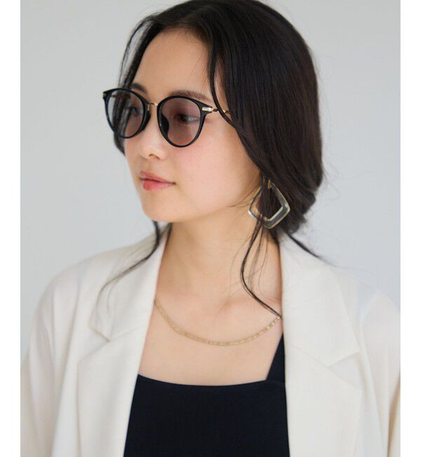 VIS「調光レンズ/ボストン型カラーファッショングラス」|サングラス|ブラック(01)