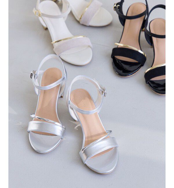 VIS「アイスキューブヒールサンダル」|サンダル|シルバー(93)