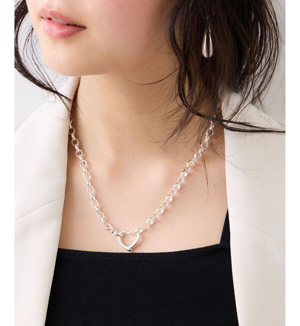 VIS「ハートリングトップチェーンネックレス」|ネックレス|シルバー(93)