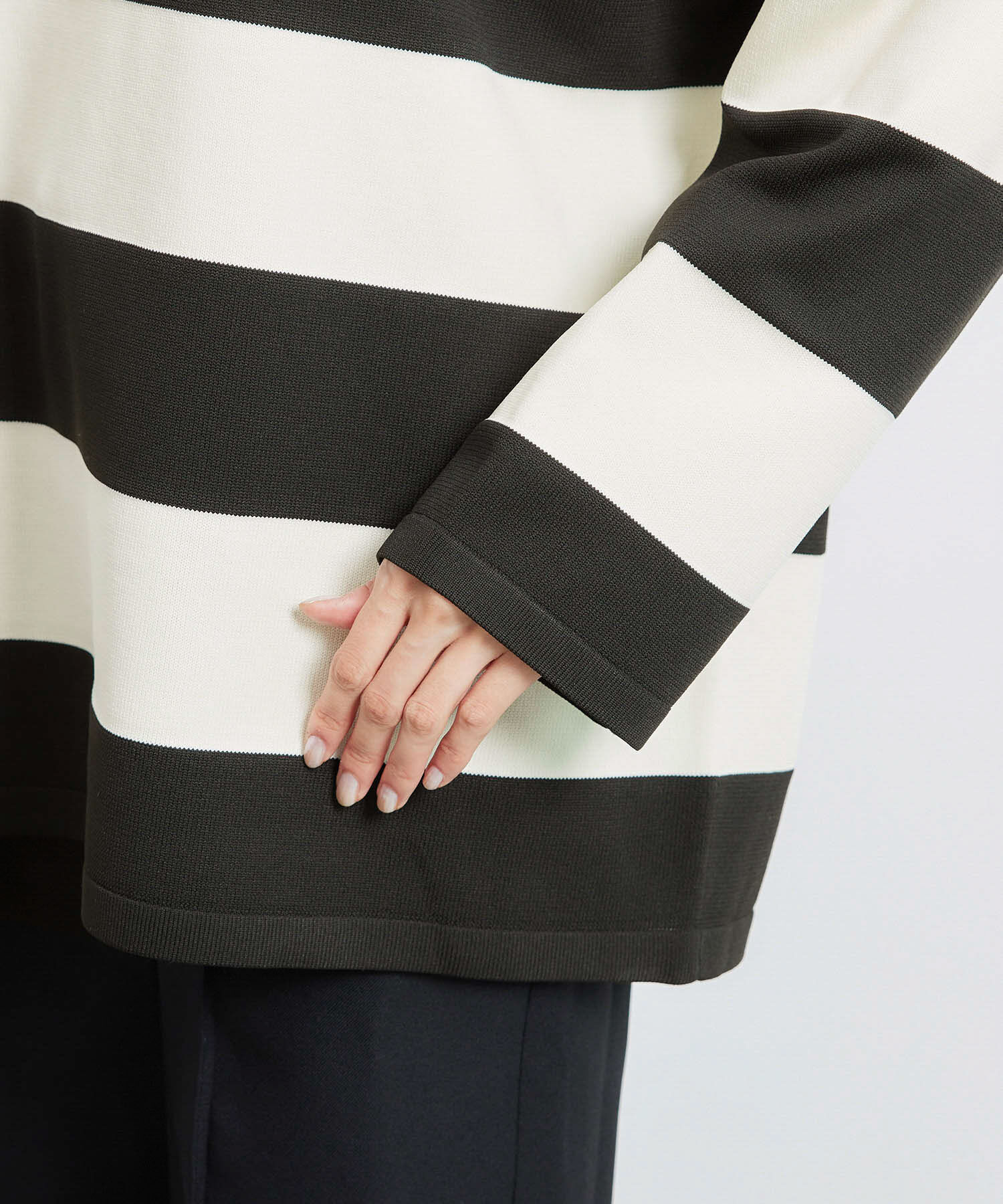 Rope&rsquo;Picnic「太ボーダーニットプルオーバー」|ニット・セーター|