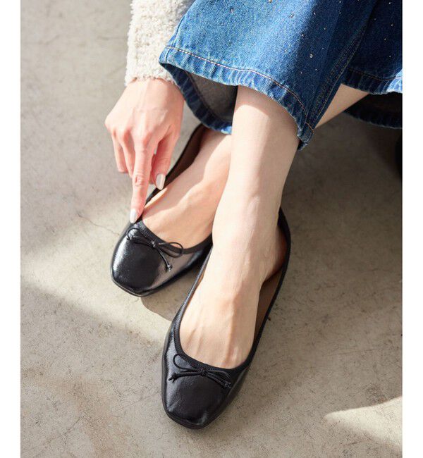 ROPE PICNIC PASSAGE「【AIRina/エアリーナ】軽くてやわらかいバレエシューズ」|バレエシューズ|ブラック(01)