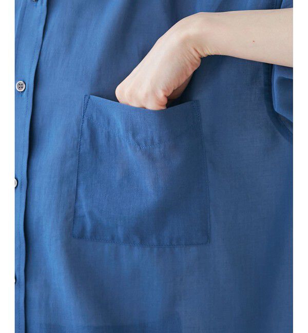 Rope&rsquo;Picnic「【接触冷感・通気性】お着軽シャツシリーズ/綿ボイルバックタックシャツ」|シャツ・ブラウス|