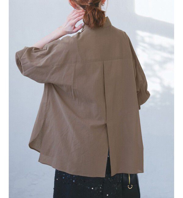 Rope&rsquo;Picnic「【接触冷感・通気性】お着軽シャツシリーズ/綿ボイルバックタックシャツ」|シャツ・ブラウス|