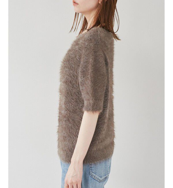 Rope&rsquo;Picnic「シャギーニットハーフスリーブプルオーバー」|ニット・セーター|