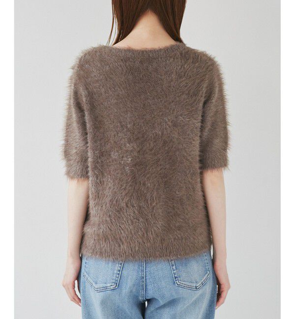 Rope&rsquo;Picnic「シャギーニットハーフスリーブプルオーバー」|ニット・セーター|