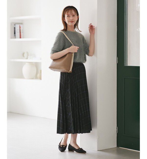 Rope&rsquo;Picnic「シャギーニットハーフスリーブプルオーバー」|ニット・セーター|