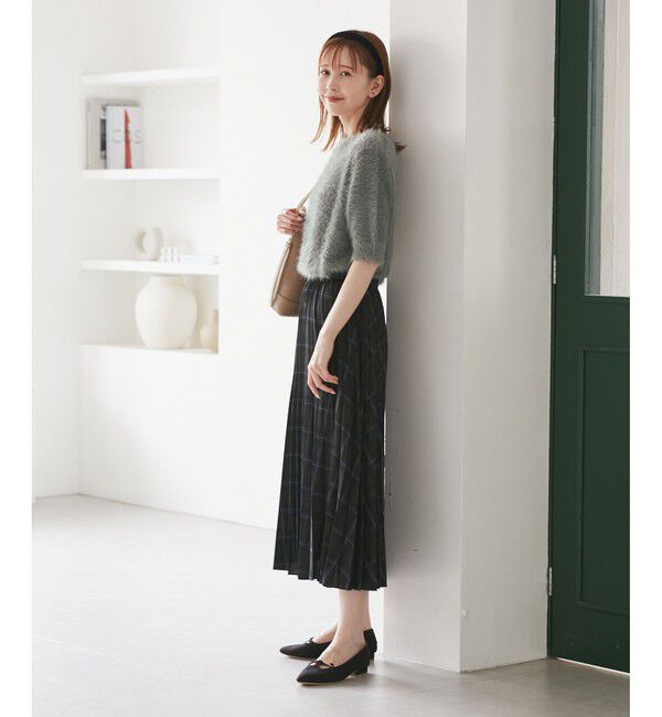 Rope&rsquo;Picnic「シャギーニットハーフスリーブプルオーバー」|ニット・セーター|