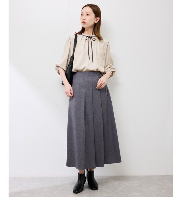 Rope&rsquo;Picnic「【前後2WAY】【WEB限定カラー】配色リボンブラウス/通勤対応」|シャツ・ブラウス|