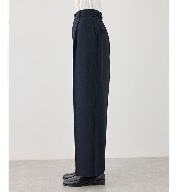 Rope&rsquo;Picnic「カナパ ベルト付きワイドパンツ/セットアップ対応・UV・抗菌防臭・接触冷感」|チノ|