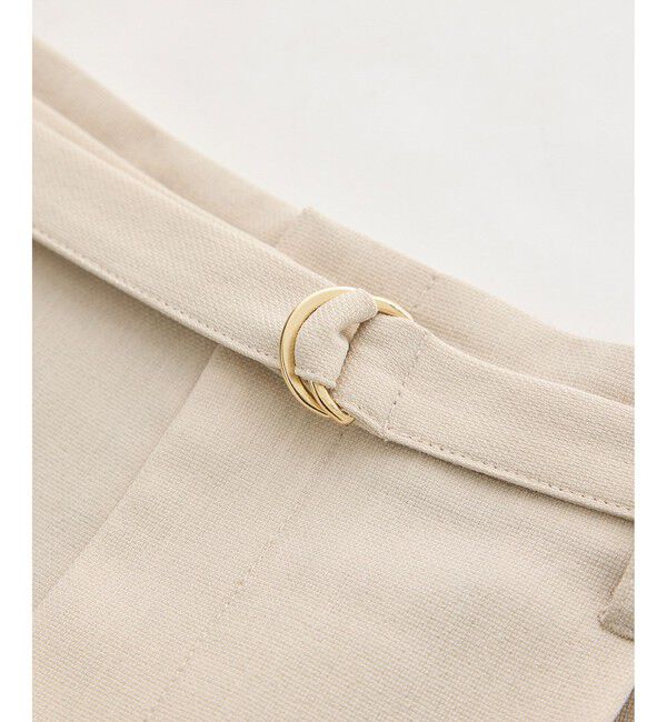 Rope&rsquo;Picnic「カナパ ベルト付きワイドパンツ/セットアップ対応・UV・抗菌防臭・接触冷感」|チノ|