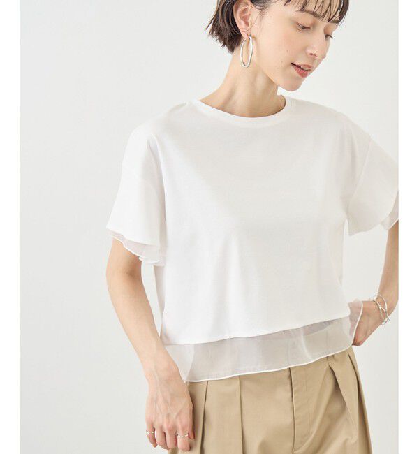 Rope&rsquo;Picnic「70シルケットシアードッキングトップス/着丈が選べる・UVカット・接触冷感」|Tシャツ・カットソー|