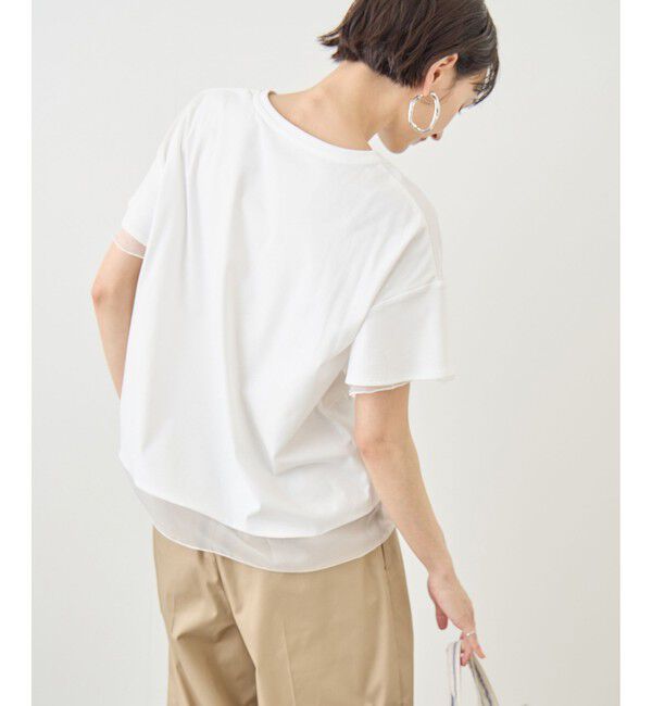 Rope&rsquo;Picnic「70シルケットシアードッキングトップス/着丈が選べる・UVカット・接触冷感」|Tシャツ・カットソー|