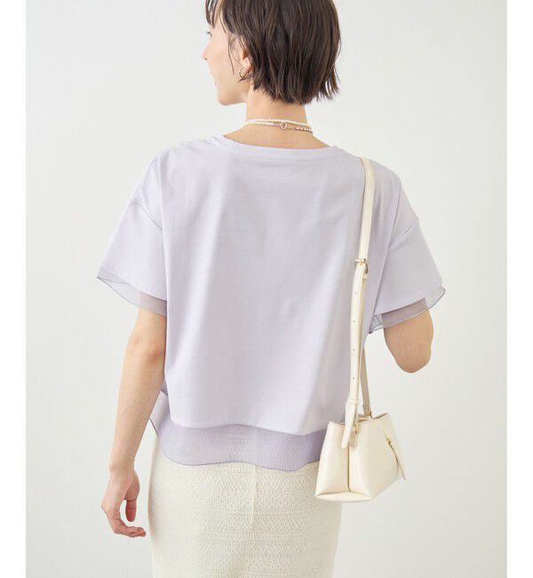 Rope&rsquo;Picnic「70シルケットシアードッキングトップス/着丈が選べる・UVカット・接触冷感」|Tシャツ・カットソー|