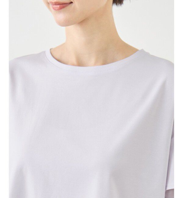 Rope&rsquo;Picnic「70シルケットシアードッキングトップス/着丈が選べる・UVカット・接触冷感」|Tシャツ・カットソー|