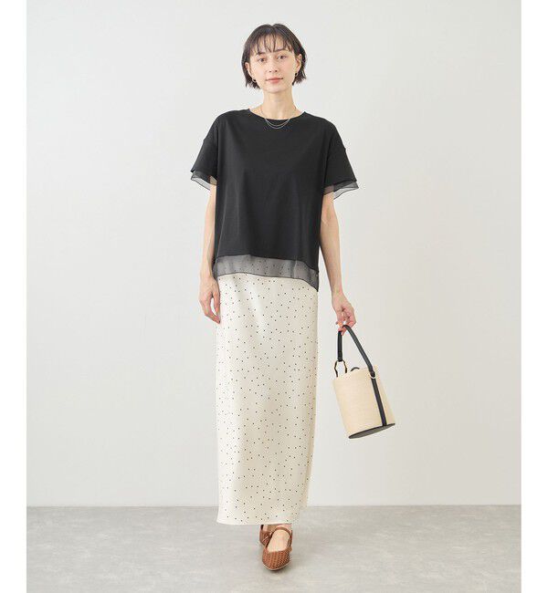 Rope&rsquo;Picnic「70シルケットシアードッキングトップス/着丈が選べる・UVカット・接触冷感」|Tシャツ・カットソー|