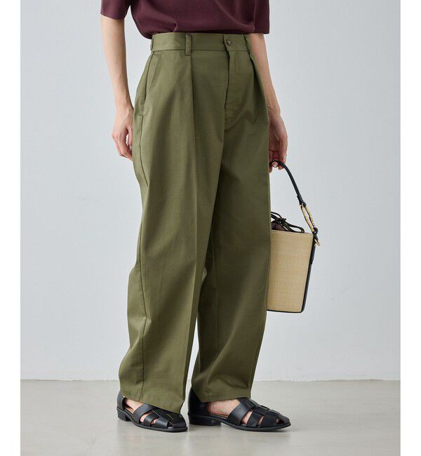 Rope&rsquo;Picnic「【cahoさんコラボ】低身長・小柄さんサイズ ウエストタックチノパンツ」|チノ|