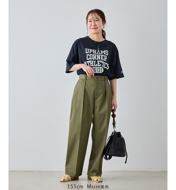 Rope&rsquo;Picnic「【cahoさんコラボ】低身長・小柄さんサイズ ウエストタックチノパンツ」|チノ|