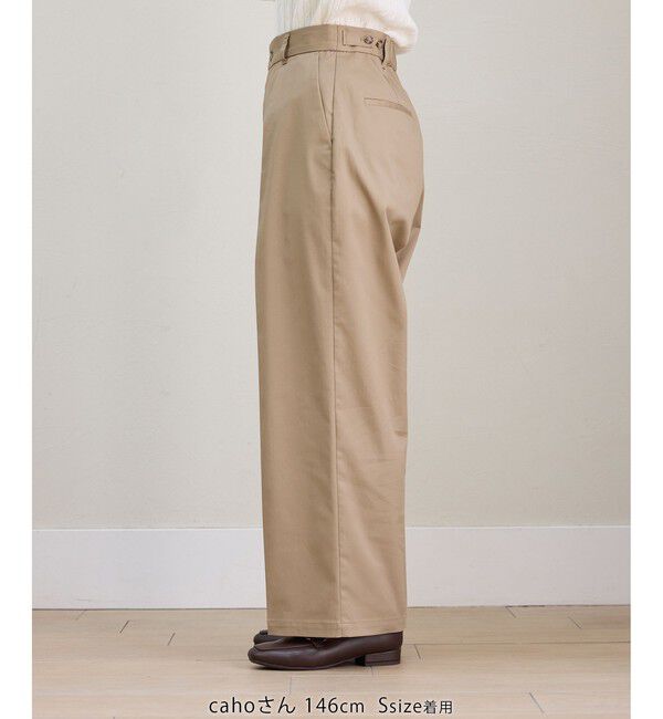 Rope&rsquo;Picnic「【cahoさんコラボ】低身長・小柄さんサイズ ウエストタックチノパンツ」|チノ|