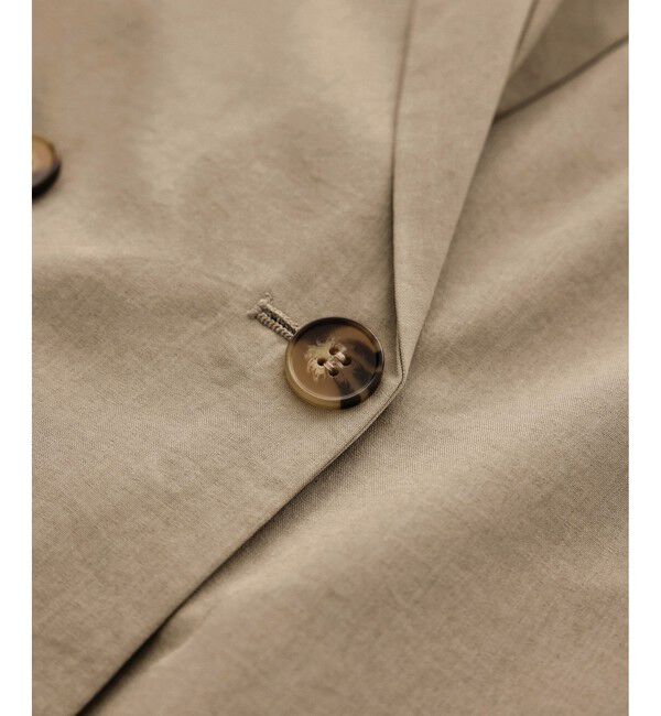 Rope&rsquo;Picnic「【cahoさんコラボ】低身長・小柄さんサイズ エアリーリネンライク ダブルジャケット」|テーラードジャケット|