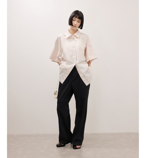 ADAM ET ROPE'「【サステナブル】ナロースラックス/接触冷感/防シワ/遮熱/UVカット」|スラックス|