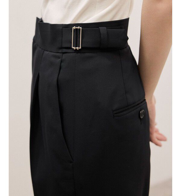 ADAM ET ROPE'「【サステナブル】ナロースラックス/接触冷感/防シワ/遮熱/UVカット」|スラックス|