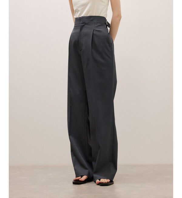 ADAM ET ROPE'「【サステナブル】ナロースラックス/接触冷感/防シワ/遮熱/UVカット」|スラックス|