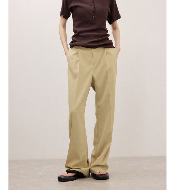 ADAM ET ROPE'「【サステナブル】ナロースラックス/接触冷感/防シワ/遮熱/UVカット」|スラックス|