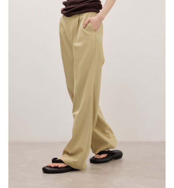 ADAM ET ROPE'「【サステナブル】ナロースラックス/接触冷感/防シワ/遮熱/UVカット」|スラックス|