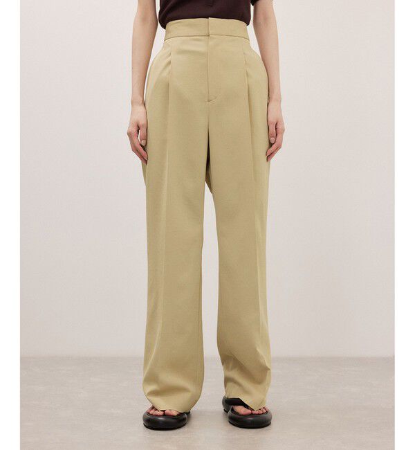 ADAM ET ROPE'「【サステナブル】ナロースラックス/接触冷感/防シワ/遮熱/UVカット」|スラックス|