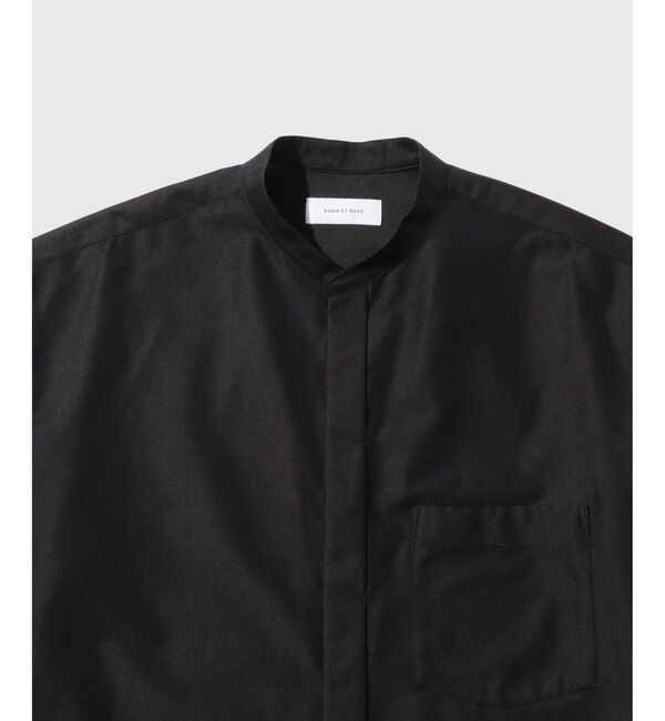 ADAM ET ROPE'「【ACT/アクト】LIGHT バンドカラー ハーフスリーブシャツ」|シャツ・ブラウス|