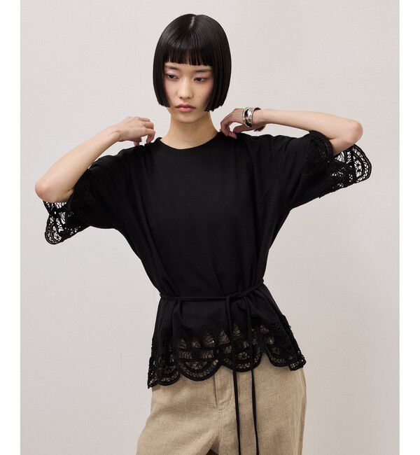 ADAM ET ROPE'「レースコンビT」|Tシャツ・カットソー|