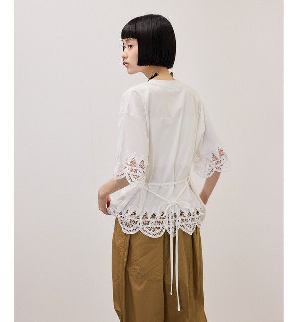 ADAM ET ROPE'「レースコンビT」|Tシャツ・カットソー|