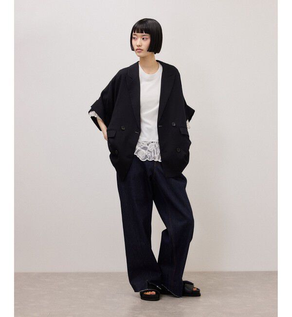 ADAM ET ROPE'「レースコンビT」|Tシャツ・カットソー|