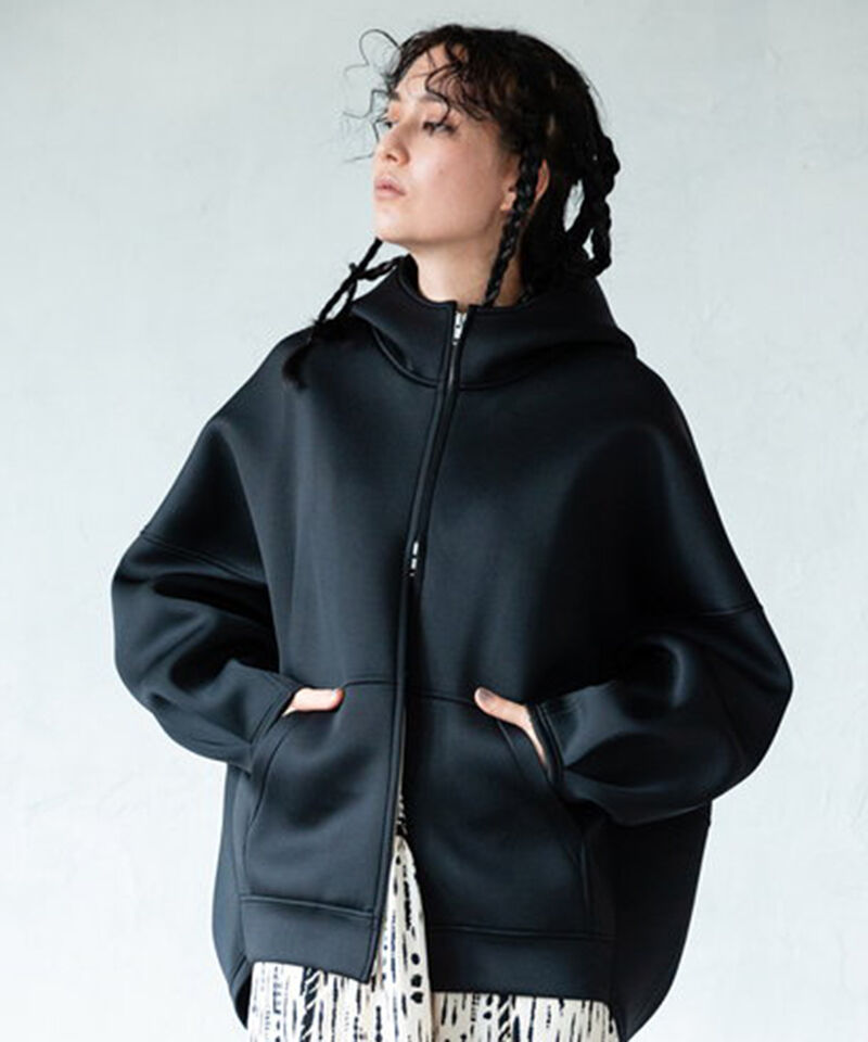  「ボンディングパーカ」|パーカー|BLACK