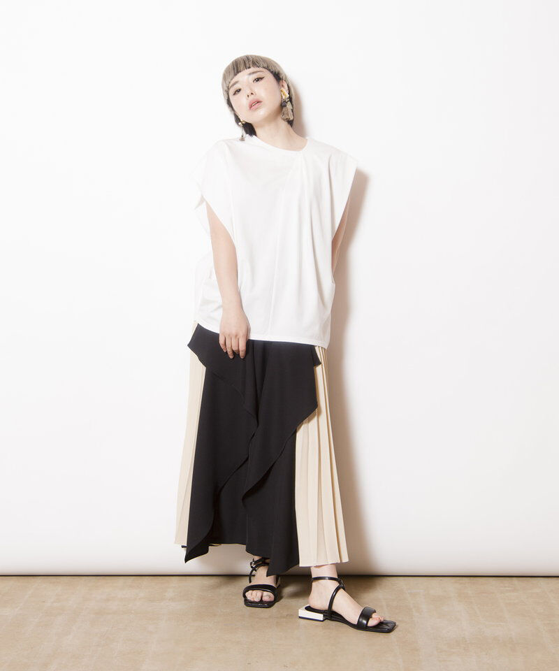  「アシンメトリータックTシャツ」|Tシャツ・カットソー|