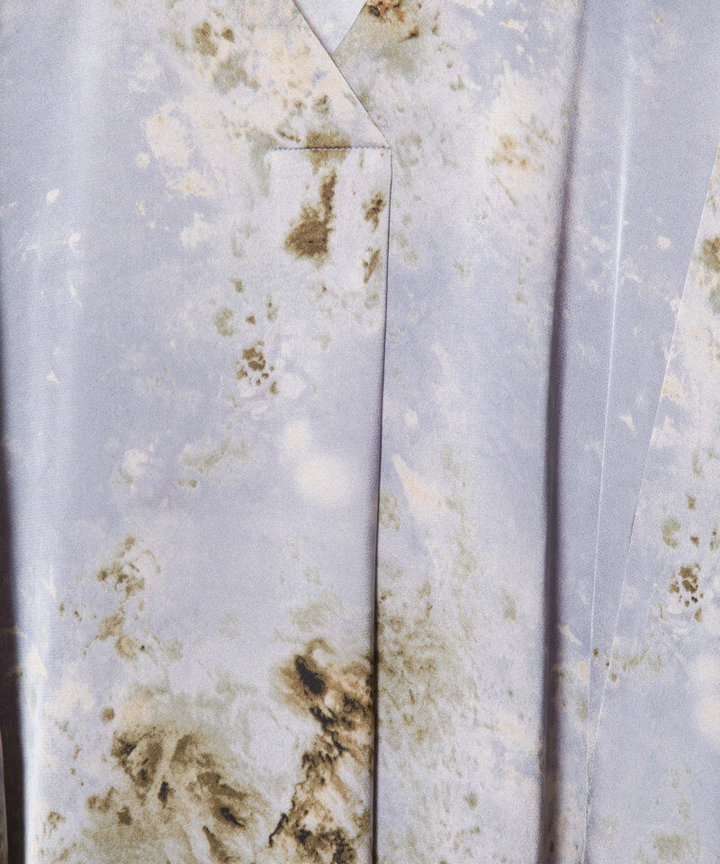  「プリントVネックビッグブラウス」|シャツ・ブラウス|