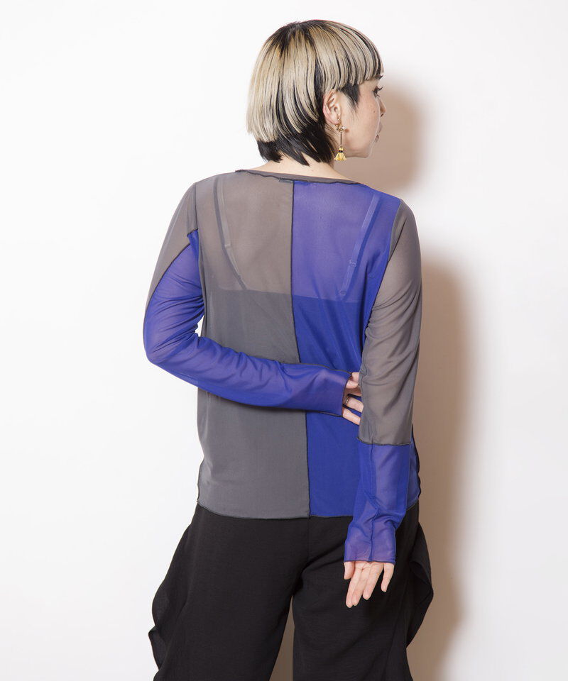  「メロー切替長袖Tシャツ」|Tシャツ・カットソー|