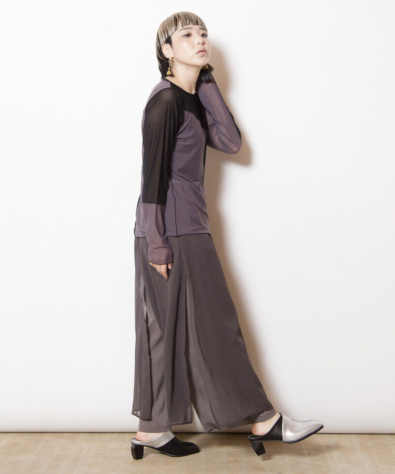  「メロー切替長袖Tシャツ」|Tシャツ・カットソー|