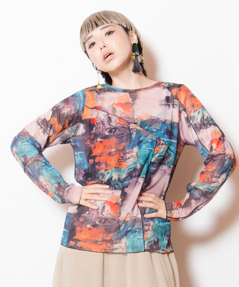  「メロー切替長袖Tシャツ」|Tシャツ・カットソー|MULTI