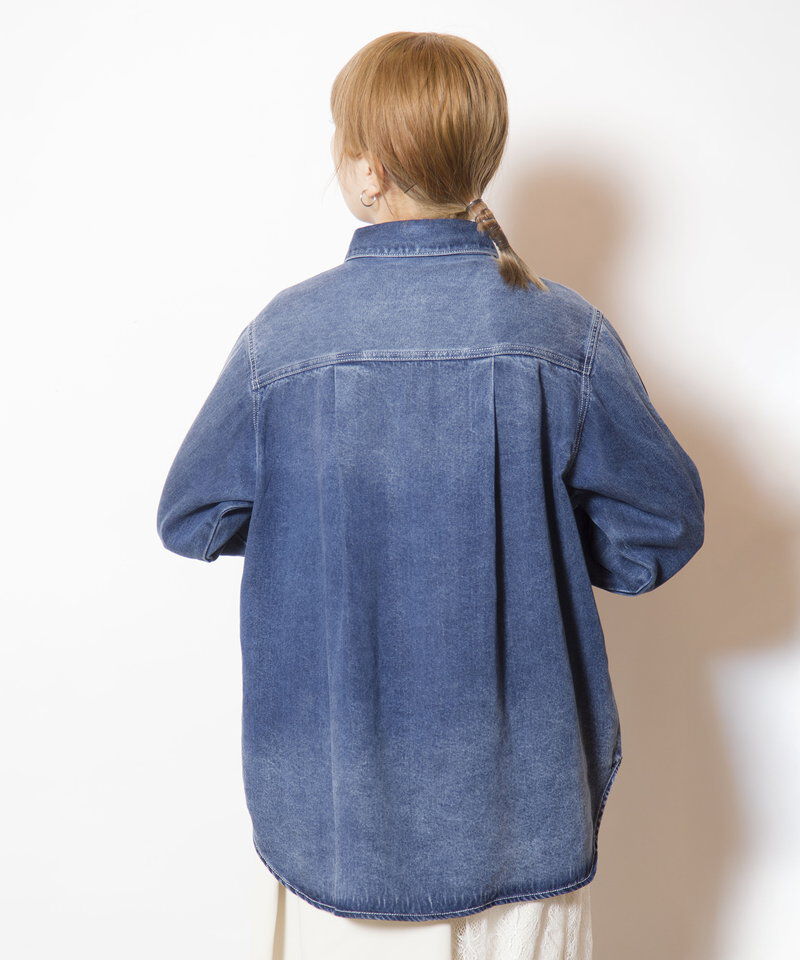  「セルロースデニムバックタックシャツ」|シャツ・ブラウス|