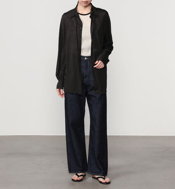 UNFIL「UNFIL | コットン シアージャージー レギュラーカラーシャツ WOMEN」|シャツ・ブラウス|