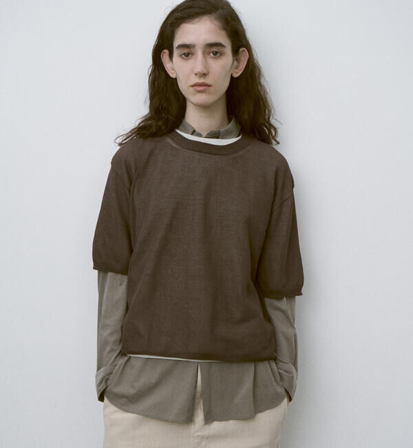 UNFIL「UNFIL | コットン シアージャージー レギュラーカラーシャツ WOMEN」|シャツ・ブラウス|