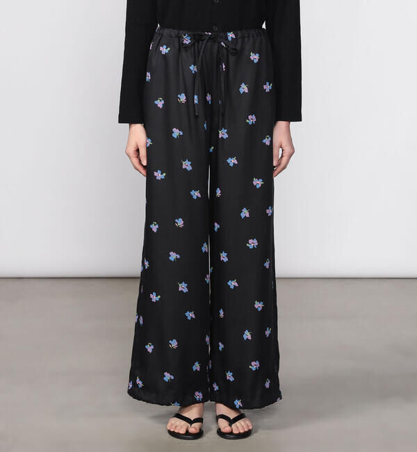 LE GLAZIK「LE GLAZIK | ツイルプリント エラスティックパンツ WOMEN」|チノ|