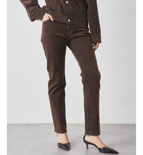  「デニムフロッキースキニーパンツ」|チノ|