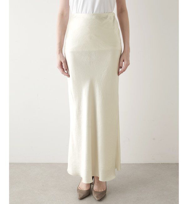  「サテンフレアスカート」|スカート|