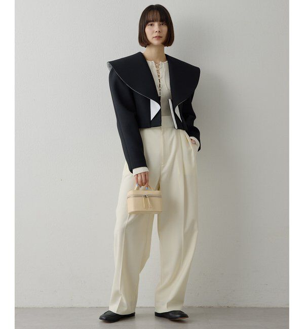  「RAW SILKレースアッププルオーバー」|ニット・セーター|