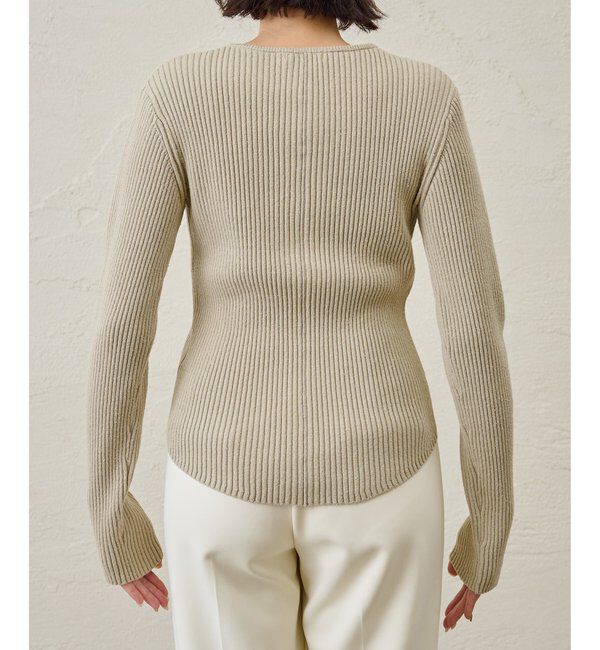  「RAW SILKレースアッププルオーバー」|ニット・セーター|