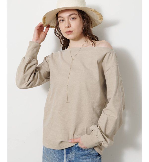 Drawing Numbers「ヴィンテージワンショルプルオーバー」|Tシャツ・カットソー|ベージュ